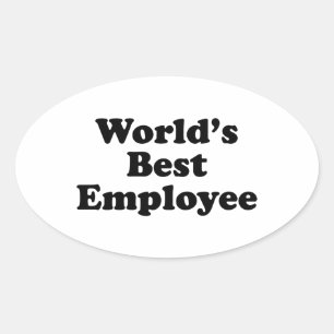 's Werelds beste werknemer Ovale Sticker
