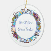 's Werelds Beste Wetenschapsdocent Custom Text Keramisch Ornament (Links)