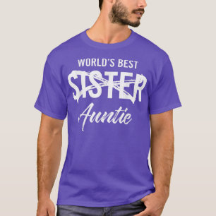 's Werelds beste zuster-tante aankondiging van zwa T-shirt