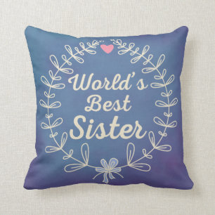 's Werelds beste zuster Wreath Pillow Gift Kussen