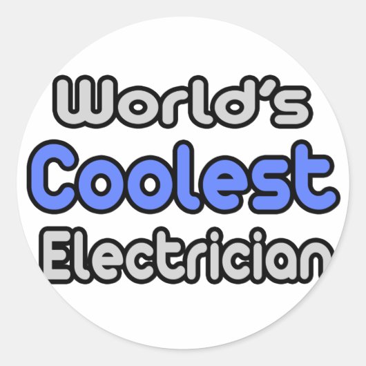 's Werelds coolste elektricien Ronde Sticker (Voorkant)