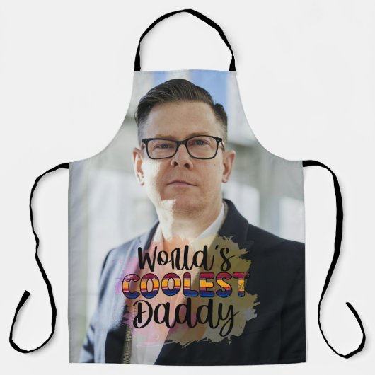 's Werelds coolste naam en foto van papa Schort (Voorkant)