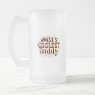 'S Werelds coolste papa - Leuke Vaderdag T-shirt Matglas Bierpul