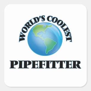's Werelds coolste Pipefitter Vierkante Sticker