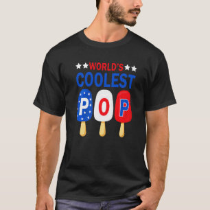 's Werelds coolste Pop opa USA Flag Ice Cream Fat T-shirt
