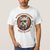 's Werelds Coolste Westie Dad West Highland Terrie T-shirt (Voorkant)
