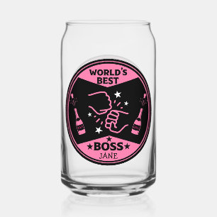 's Werelds dame Grootste Baas Blikvorm Glas