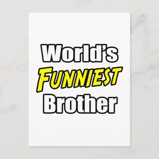 's Werelds grappigste broer Briefkaart (Voorkant)