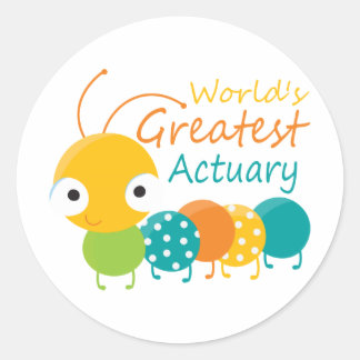 's Werelds grootste actuaris Ronde Sticker