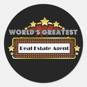 's Werelds grootste agent van onroerend goed Ronde Sticker