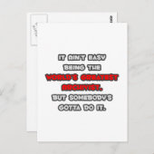 's Werelds grootste archivaris grap Briefkaart (Voorkant / Achterkant)