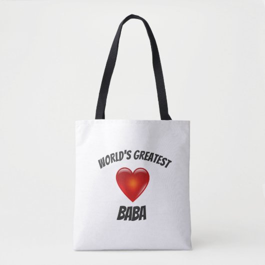 's Werelds grootste Baba Heart Canvas tas (Voorkant)