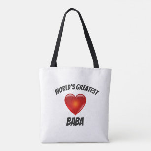 's Werelds grootste Baba Heart Canvas tas