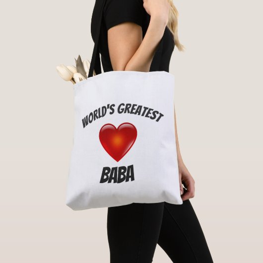 's Werelds grootste Baba Heart Canvas tas (Dichtbij)