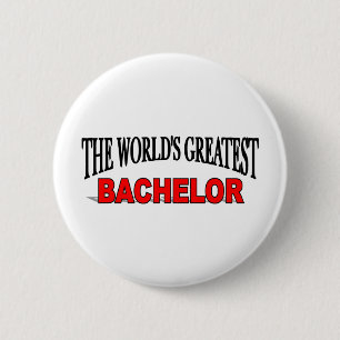 's Werelds grootste bachelor Ronde Button 5,7 Cm
