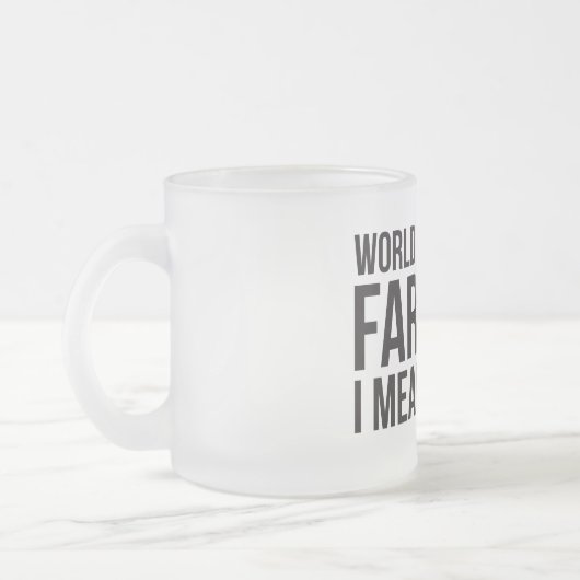 's Werelds grootste boer... Ik bedoel vader Matglas Koffiemok (Links)