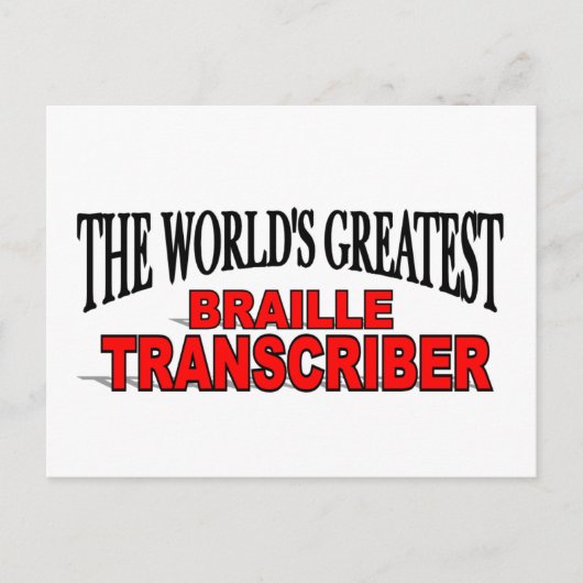 's Werelds grootste brailleschrift Briefkaart (Voorkant)