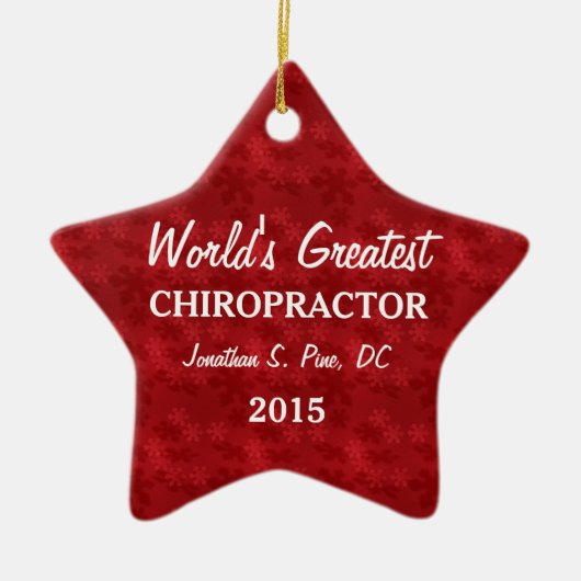 's Werelds grootste chiropractor Gepersonaliseerd Keramisch Ornament (Voorkant)