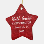 's Werelds grootste chiropractor Gepersonaliseerd Keramisch Ornament (Links)