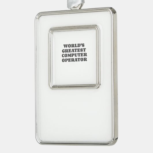 'S WERELDS GROOTSTE COMPUTERGEBRUIKER VERZILVERD KADER ORNAMENT (Links)