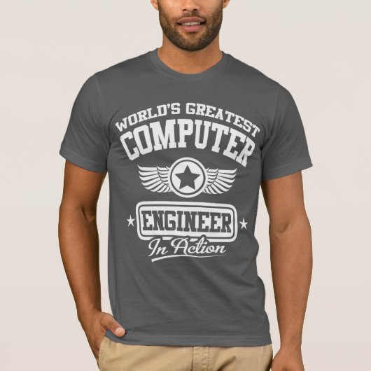 's Werelds grootste computertechnicus in actie T-shirt (Voorkant)