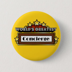 's Werelds grootste Concierge Ronde Button 5,7 Cm