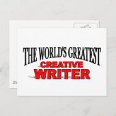 's Werelds grootste creatieve schrijver Briefkaart (Voorkant / Achterkant)