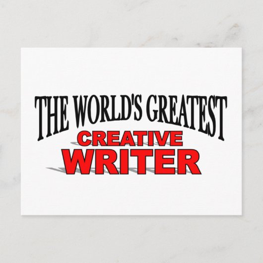 's Werelds grootste creatieve schrijver Briefkaart (Voorkant)