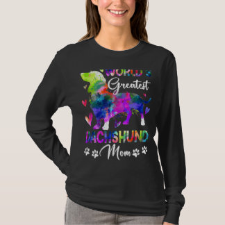 's Werelds grootste Dachshund-kleurrijk voor moede T-shirt
