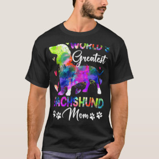 's Werelds grootste Dachshund-kleurrijk voor moede T-shirt