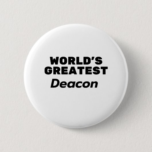 's Werelds grootste Deacon Ronde Button 5,7 Cm (Voorkant)