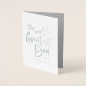 's Werelds grootste dochter Vaderdag Folie Kaarten (Voorkant)