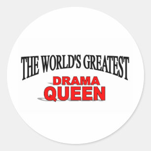 's Werelds grootste dramakoningin Ronde Sticker