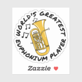's Werelds grootste euphonium-speler, kopermuzikan Sticker
