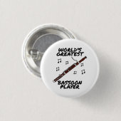 's Werelds grootste fagottist, fagottist Funny Ronde Button 3,2 Cm (Voorkant /achterkant)