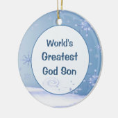 's Werelds grootste godvreugdezoon kerstversiering Keramisch Ornament (Links)