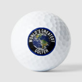's Werelds grootste Golfer Blue Planet Earth Werel Golfballen (Voorkant)