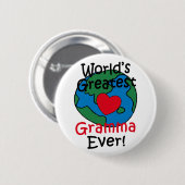 's Werelds grootste Grammahart Ronde Button 5,7 Cm (Voorkant /achterkant)