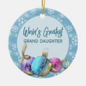 's Werelds grootste grote kerstdochter Keramisch Ornament (Voorkant)