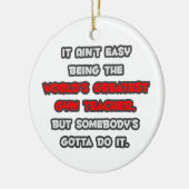 's Werelds grootste gym leraar grap Keramisch Ornament (Links)