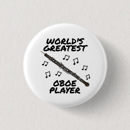 'S Werelds Grootste Hobospeler Oboist Funny Ronde Button 3,2 Cm