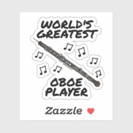 'S Werelds Grootste Hobospeler Oboist Funny Sticker