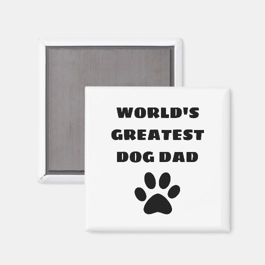 's Werelds grootste hond pap aangepaste tekst op m Magneet (Voorkant / Achterkant)