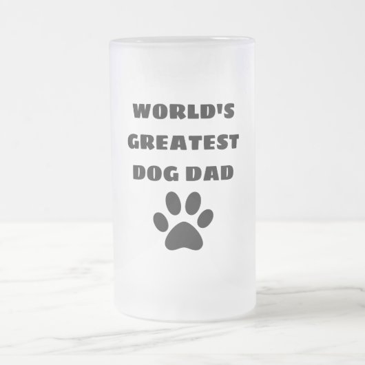 's Werelds grootste hond pap aangepaste tekst op m Matglas Bierpul (Center)