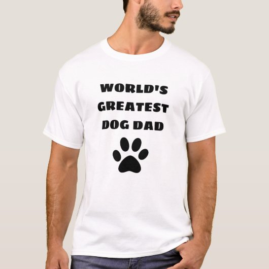 's Werelds grootste hond pap aangepaste tekst op m T-shirt (Voorkant)
