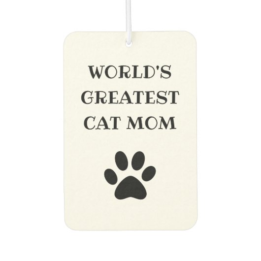 's Werelds grootste kat mam aangepaste tekst op ma Luchtverfrisser (Voorkant)