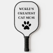 's Werelds grootste kat mam aangepaste tekst op ma Pickleball Paddle (Voorkant)
