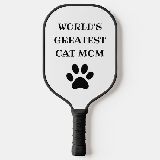 's Werelds grootste kat mam aangepaste tekst op ma Pickleball Paddle (Achterkant)