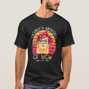 's Werelds Grootste Kat Moeder Kleurrijk Voor Moed T-shirt