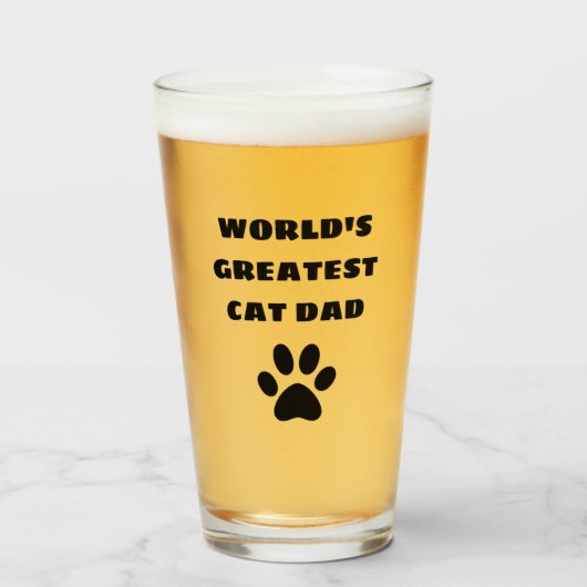 's Werelds grootste kat pap aangepaste tekst op ma Glas (Voorkant gevuld)
